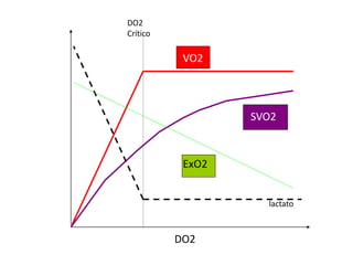 VO2VO2
SVO2
ExO2
DO2
Crítico
lactato
DO2
 