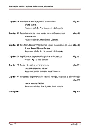 Fisiologia comparada USP 2010