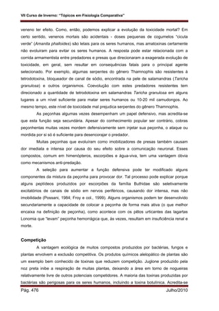 Fisiologia comparada USP 2010