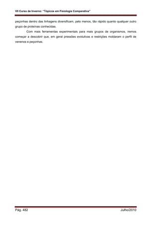 Fisiologia comparada USP 2010