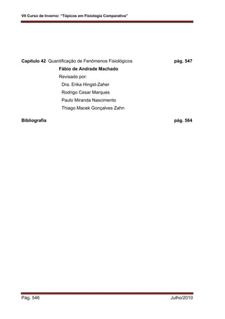 Fisiologia comparada USP 2010