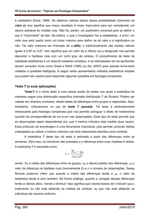 Fisiologia comparada USP 2010