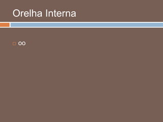 Orelha Interna
 oo
 