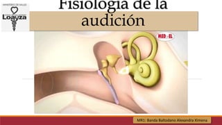 Fisiología de la
audición
MR1: Banda Baltodano Alexandra Ximena
 
