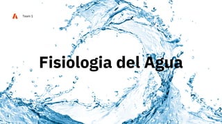 Team 1
Fisiologia del Agua
 