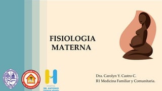 Dra. Carolyn Y. Castro C.
R1 Medicina Familiar y Comunitaria.
FISIOLOGIA
MATERNA
 
