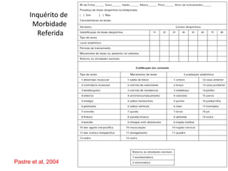 Inquérito de
Morbidade
Referida
Pastre et al, 2004
 
