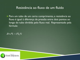 Resistência ao fluxo de um fluido
 