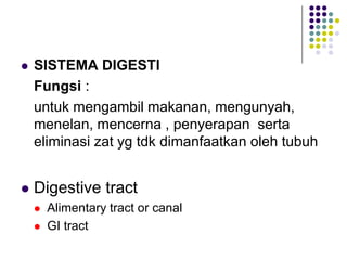 Contoh Digest Sistem Digesti | PPT