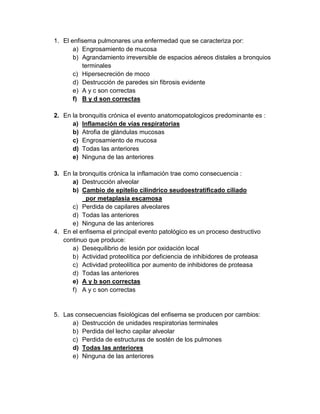 Fisiopatologia Respiratorio | PDF