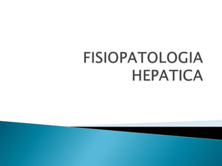 FISIOPATOLOGIA HEPATICA 