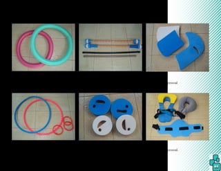 65
Foto 8. Foto 10. Foto 12.
Aquatube redondo.
Fonte: arquivo pessoal.
Foto 9.
Argolas
Fonte: arquivo pessoal.
Bastões.
Fonte: arquivo pessoal.
Foto 11.
Smiles.
Fonte: arquivo pessoal.
Pranchas.
Fonte: arquivo pessoal
Foto 13.
Coletes.
Fonte: arquivo pessoal.
 