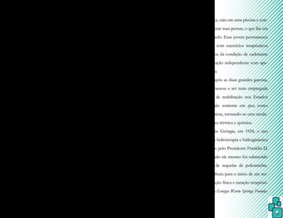 9
social e não terapêutica, para as classes mais
abastadas, até que médicos treinados na Eu-
ropa iniciaram a introdução da cura pela água.
Durante o Século XX, o uso da hi-
droterapia em spas foi decrescendo nos Esta-
dos Unidos, até que, Baruch conquistou sua
primeira cátedra de hidroterapia em 1907 e,
na década de 1930, concluiu outro livro sobre
o assunto, incitando, na população, a ideia de
que o uso da água como terapia era benéfico.
Nesta mesma época, na Euro-
pa, os spas prosperavam e os pacientes eram
exercitados na água através da flutuabilidade,
surgindo, em meados de 1900, um tanque que
incluía um turbilhão (Tanque de Hubbard).
Mais tarde, foram criados dois dos méto-
dos atualmente mais utilizados: Bad Ragaz e
Halliwick.
Com a epidemia de poliomie-
lite, em 1916, a hidroterapia começava a ga-
nhar popularidade na Geórgia, devido a um
fato imprevisto: um jovem, portador de se-
quelas da doença, caiu em uma piscina e con-
seguiu movimentar suas pernas, o que lhe era
impossível em solo. Esse jovem permaneceu
em tratamento com exercícios terapêuticos
na água e passou da condição de cadeirante
para a deambulação independente com ape-
nas uma bengala.
Após as duas grandes guerras,
a hidroterapia passou a ser mais empregada
em programas de reabilitação nos Estados
Unidos, mas não somente em spas, como
também em clínicas, tornando-se uma moda-
lidade terapêutica térmica e química.
Na Geórgia, em 1924, o uso
de piscinas para hidroterapia e hidroginástica
foi popularizado pelo Presidente Franklin D.
Roosevelt, quando ele mesmo foi submetido
ao tratamento de sequelas de poliomielite.
Esse fato contribuiu para o início de um ser-
viço de reabilitação física e natação terapêuti-
ca, em 1927, na Georgia Warm Springs Founda-
tion.
Em 1830, o camponês Vincent
Priessnitz desenvolveu programas de trata-
mentos compostos de banhos ao ar livre com
água fria, chuveiros e compressas, mas foi
desacreditado pelos médicos da época e con-
siderado como charlatão. Porém, na Áustria,
o professor Winterwitz (1834-1912) fundou
uma escola de hidroterapia e realizou pesqui-
sas na área, principalmente em relação às res-
postas dos tecidos na água em diversas tem-
peraturas, baseado nos estudo de Priessnitz e
Currie.
Por volta de 1890, após as contribui-
ções dadas por Priessnitz e seus discípulos,
o médico americano Dr. Simon Baruch pu-
blicou livros sobre a utilização da água como
tratamento para algumas condições como
gripe, insolação, tuberculose, reumatismos e
outras, sendo o primeiro professor a ensinar
hidroterapia na Columbia University.
Ainda no século XIX, começaram a
surgir os spas americanos, mas com finalidade
 