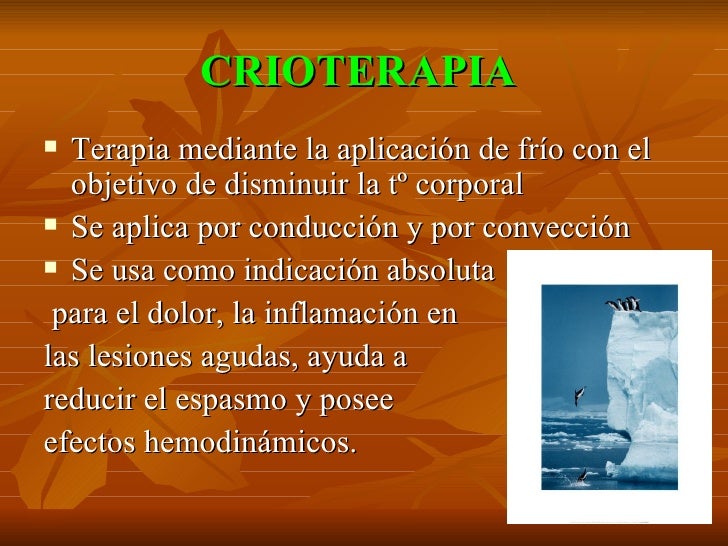 Resultado de imagen para CRIOTERAPIA: TERAPIA DEL FRÍO