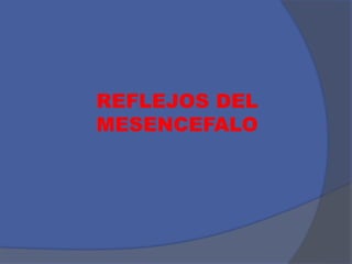 REFLEJOS DEL
MESENCEFALO
 