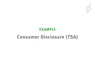 EXAMPLE
Consumer Disclosure (TSA)
 