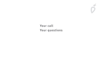 Your call
Your questions
 