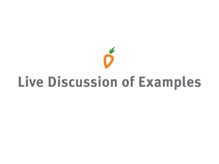 Live Discussion of Examples
 
