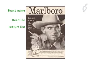 Brand name
Headline
Feature list
 