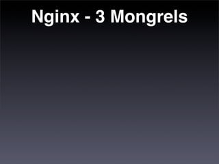 Nginx - 3 Mongrels
 