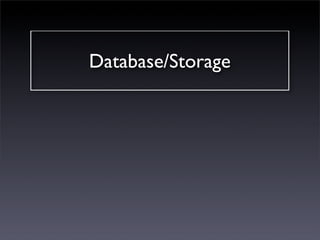 Database/Storage
 