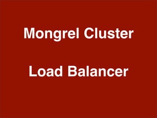 Mongrel Cluster

Load Balancer
 
