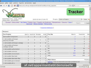Tracker




sf.net/apps/mantisbt/demoiselle
 