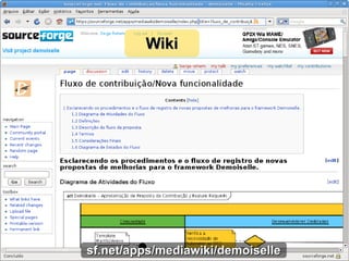 Wiki




sf.net/apps/mediawiki/demoiselle
 