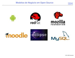 Modelos de Negócio em Open Source




                                    © 2012 IBM Corporation
 