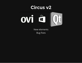 Circus v2
New elements
Bug fixes
 