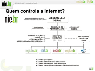 Quem controla a Internet?
 
