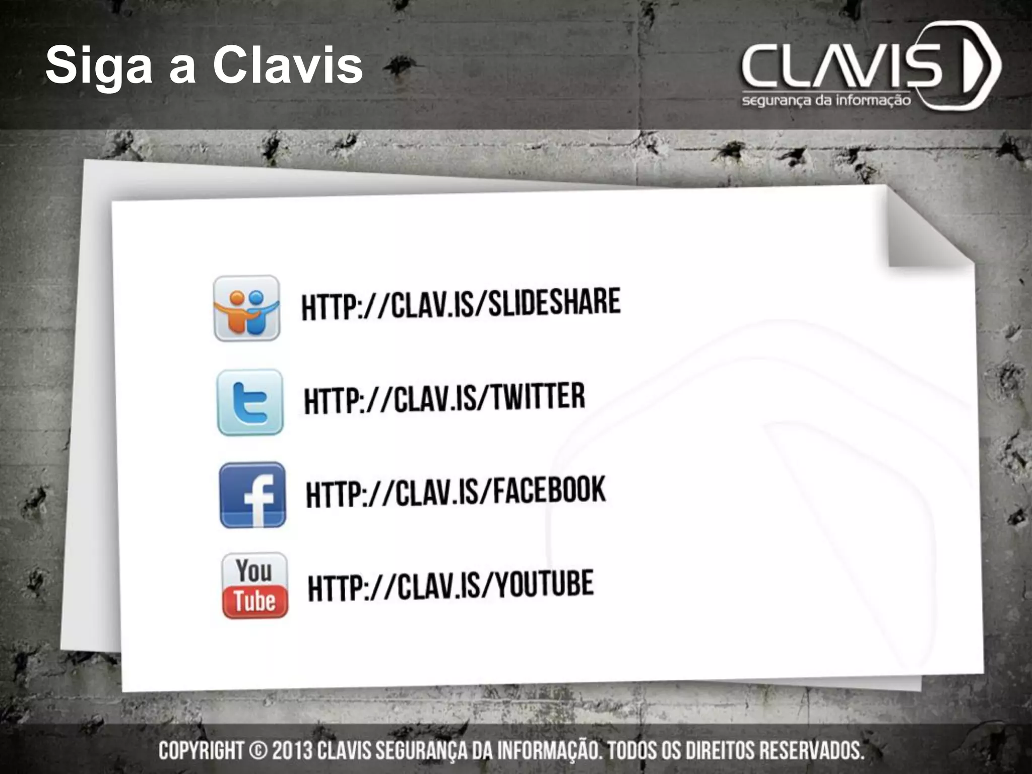 Siga a Clavis
 