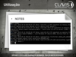Utilização
• NOTES
 