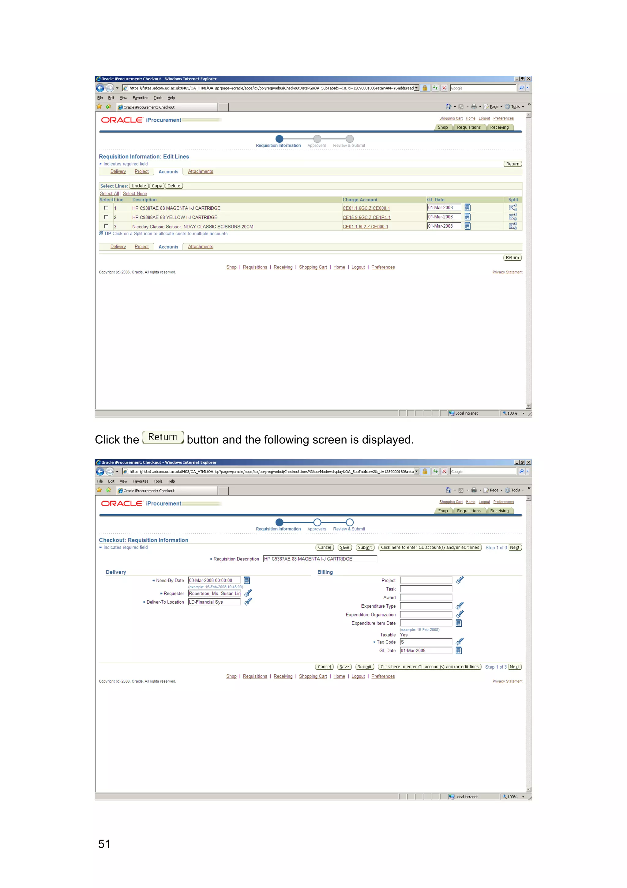 Click the button and the following screen is displayed.
51
 