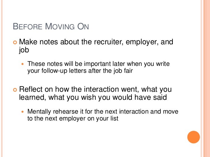 career fair thank you letter