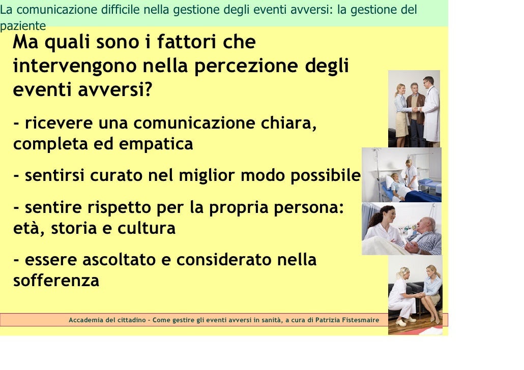 Fistesmaire. La comunicazione difficile tra medico e paziente quando