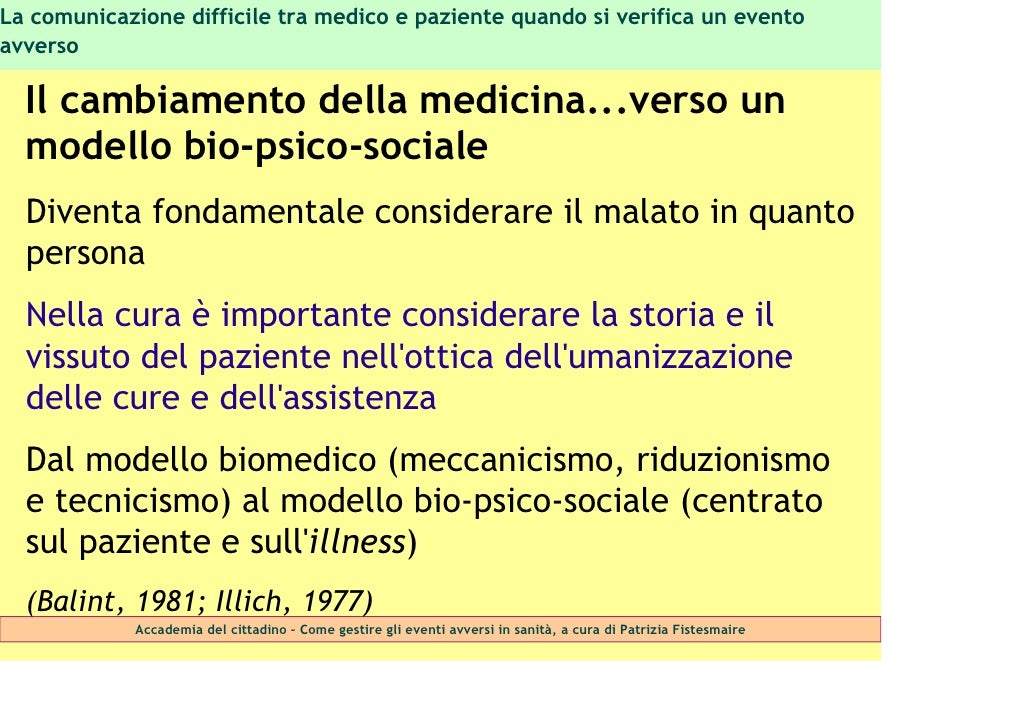 Fistesmaire. La comunicazione difficile tra medico e paziente quando