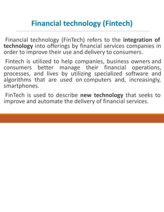 FIST Lecture 3.PDF Chapter 3 Financial Technology | PDF