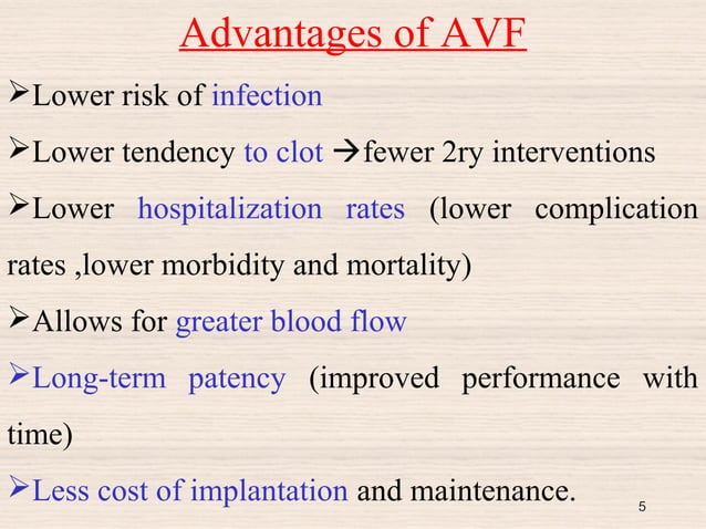 Fistula (Arteriovenous fistula -AVF) | PPT