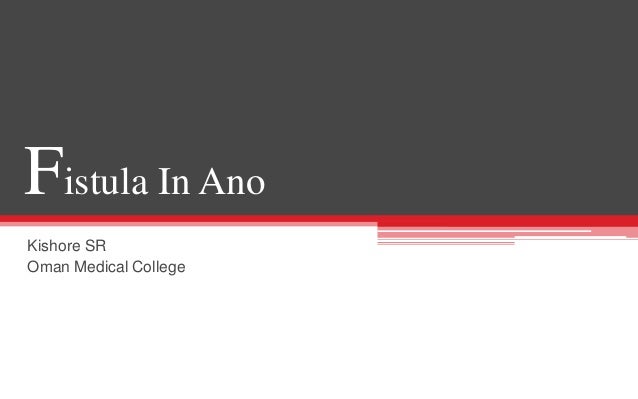 Fistula in ano