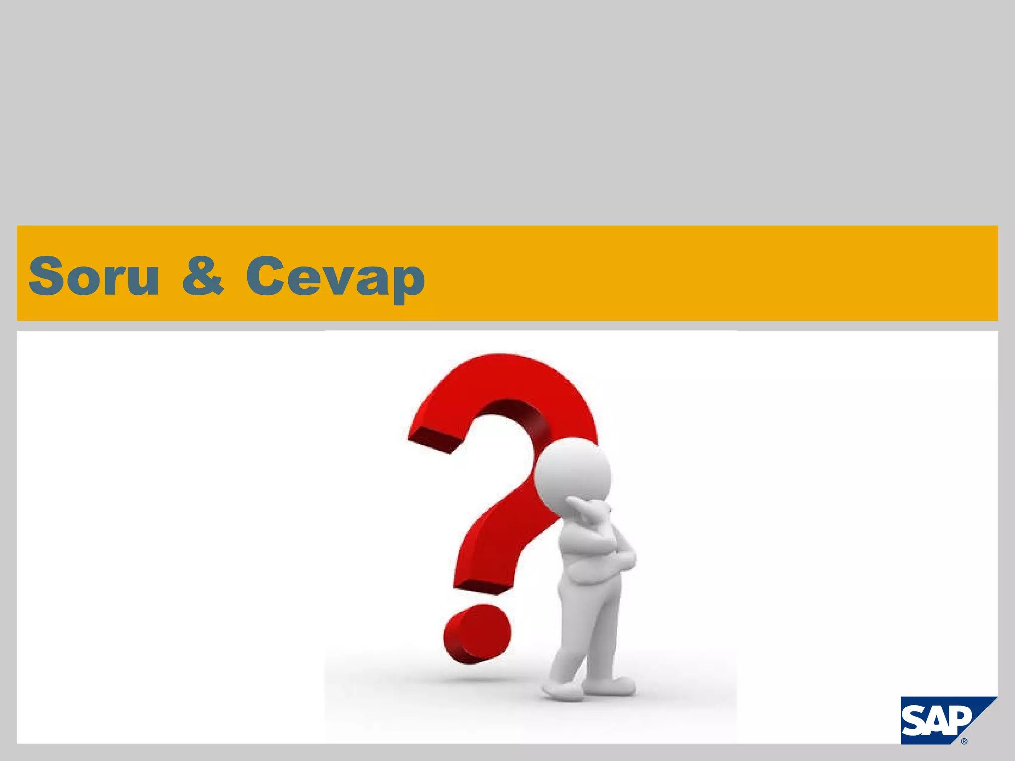© SAP 2008 / Page  Soru & Cevap 