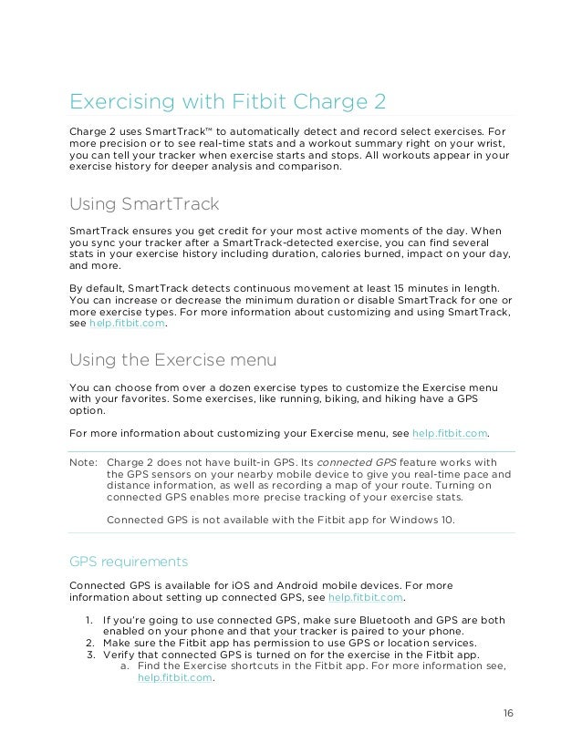 fitbit charge 2 gps setting