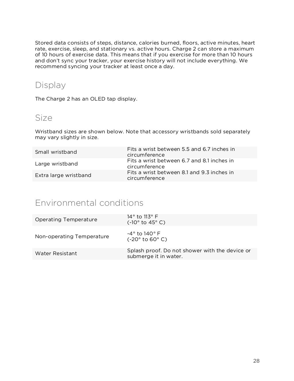 Fitbit charge 2 user manual