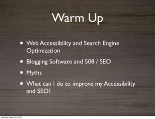 Blogs, Accessibility, and SEO: Dispelling the Myths