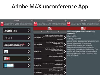 Adobe MAX unconference App
 