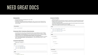 NEED GREAT DOCS
 