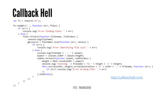 http://callbackhell.com/  