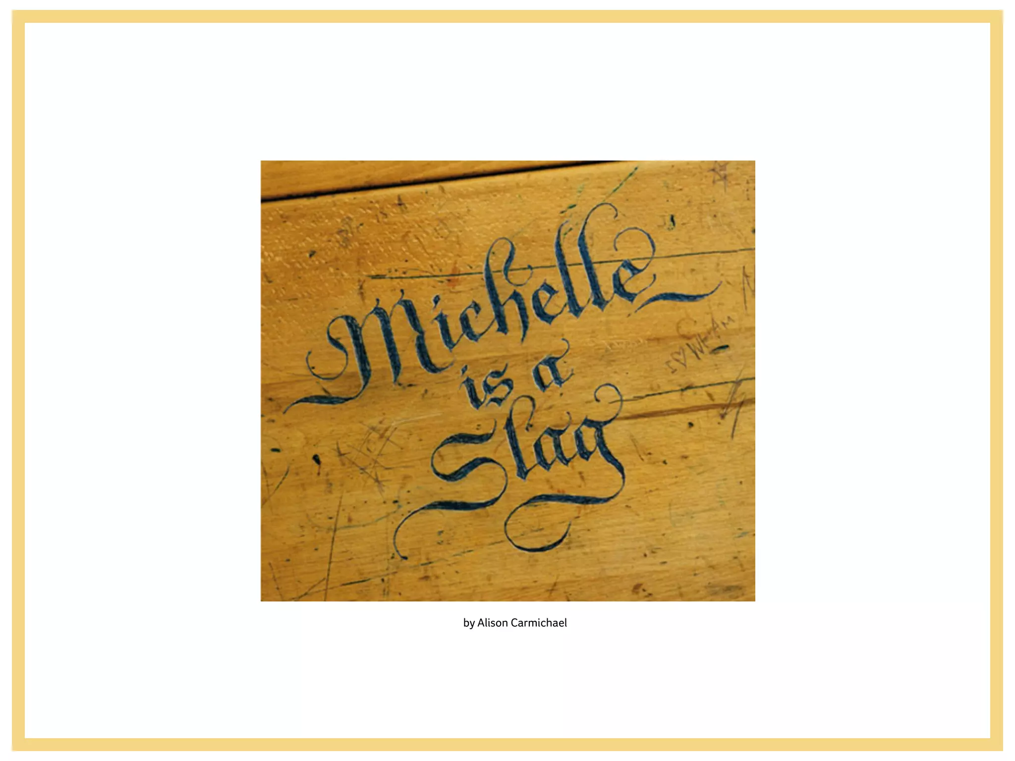 by Alison Carmichael
 