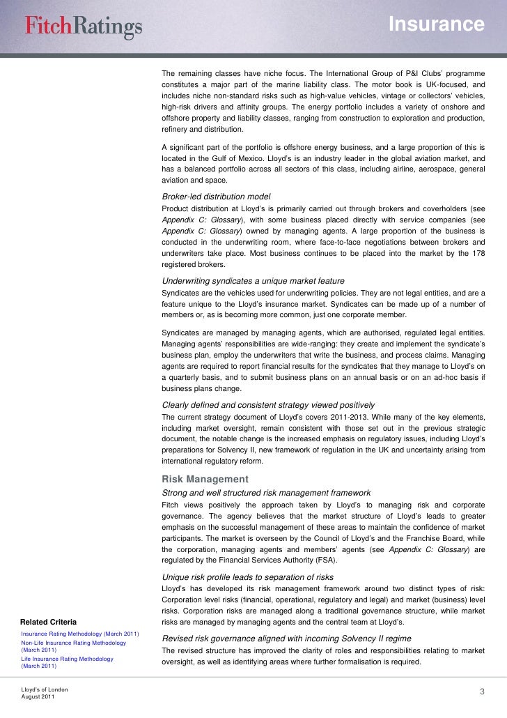 Fitch Lloyd S Report August 2011