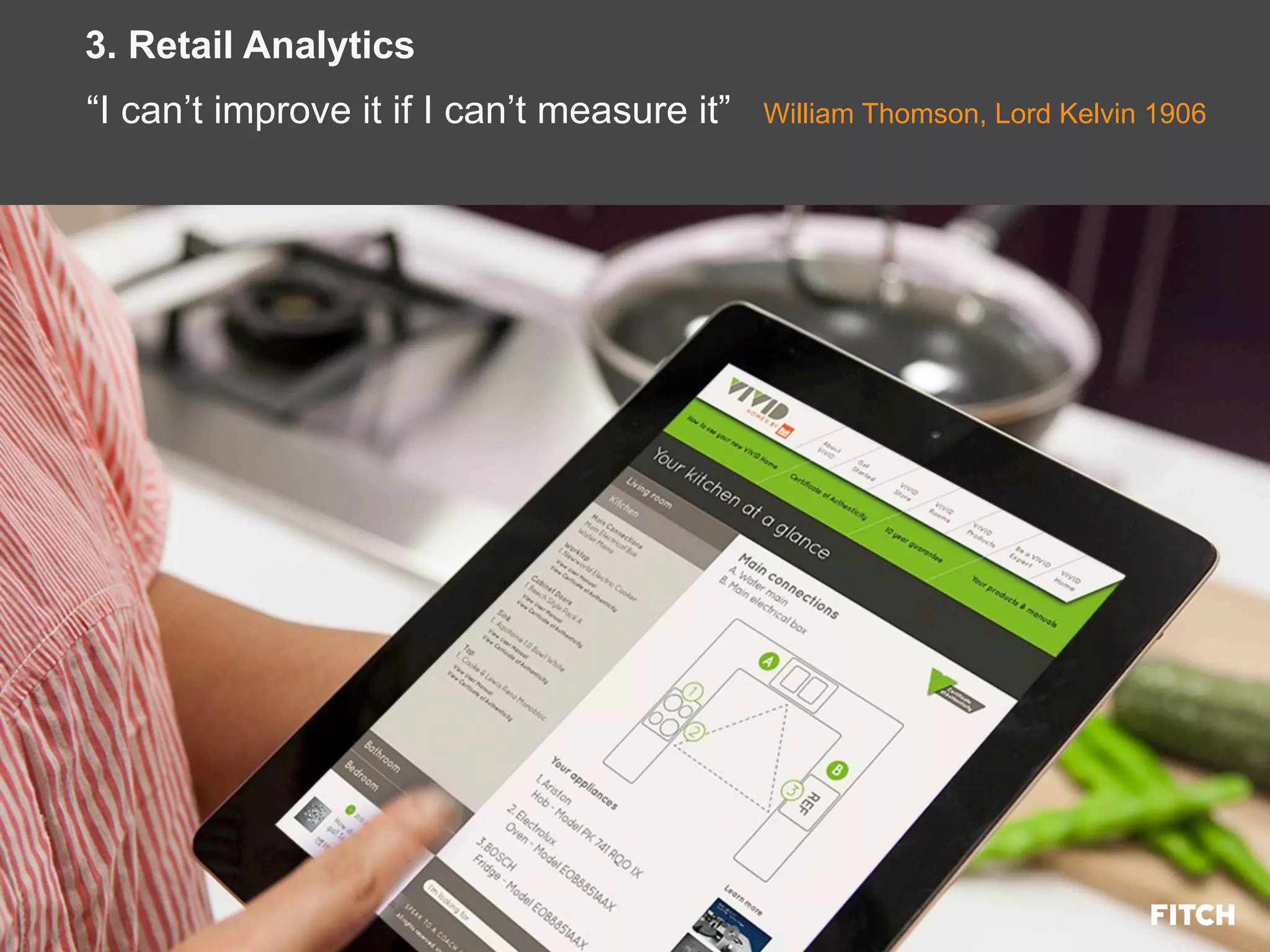 Presentation prepared for adidas
© FITCH
3. Retail Analytics
“I can’t improve it if I can’t measure it” William Thomson, Lord Kelvin 1906
 